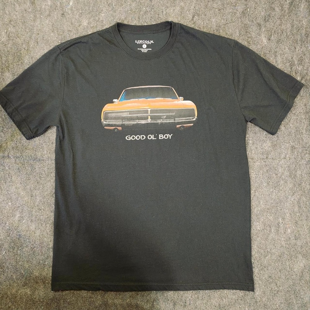 Lincoln Outfitters Mens Good Ol Boy Muscle Car Graphic T-Shirt Black Large